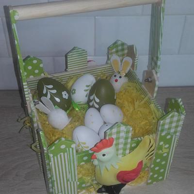 Un tuto pour réaliser un panier de Pâques en plâtre et décopatch