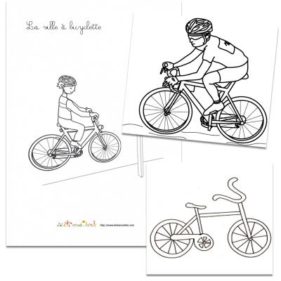 Coloriage vélos dessin vélos