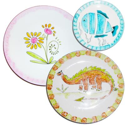 Assiettes, assiettes décorées