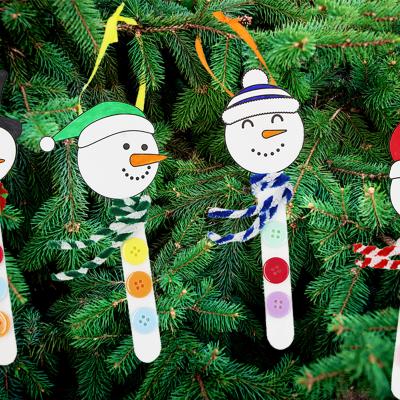 Dans ce tutoriel vous allez apprendre à transformer des bâtonnets en bois en bonhommes de neige que vous pourrez accrocher dans le sapin de Noël.
Un bricolage de Noël facile et amusant, idéal pour les enfants !
ASTUCE : Pour télécharger et
