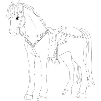 Coloriage Cheval Imprimez Votre Dessin De Cheval Avec Tete A Modeler