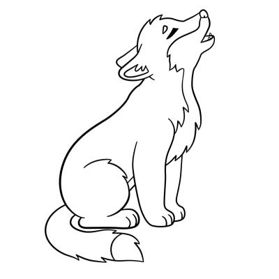 Coloriage De Loup Sur Tete A Modeler