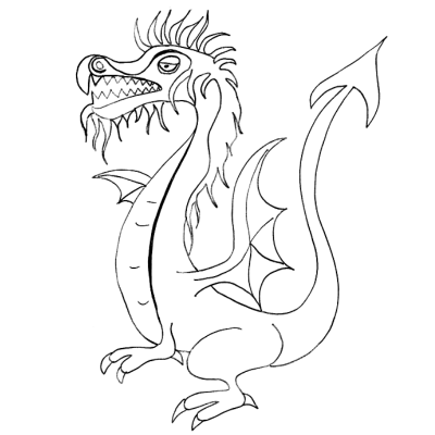 Coloriage de dragons, dragons à imprimer