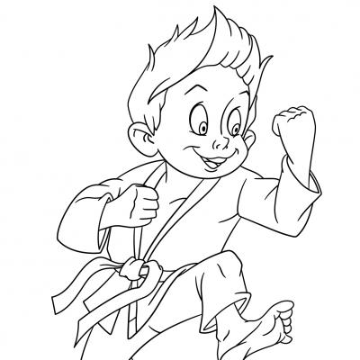 Mini dossier de coloriages sur le Judo. Des coloriages de Judo à imprimer et à colorier