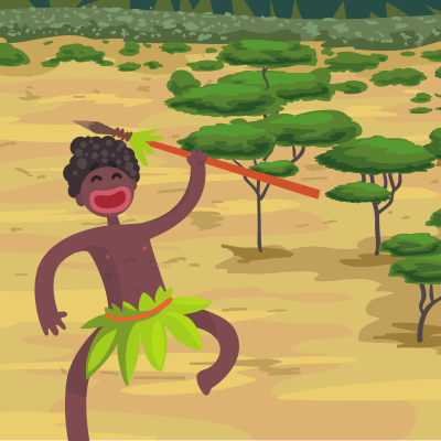 Déguisement d'africain et africaine