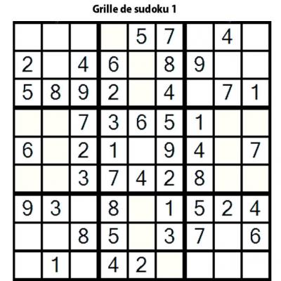 Sudoku primaire - Niveau 3 - Grille 1 - Tête à modeler