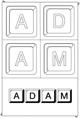 Jeu De Lettres Jouer Avec Les Lettres Du Prenom Adam Tete A Modeler