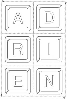 Jeu De Lettres Jouer Avec Les Lettres Du Prenom Adrien Tete A Modeler