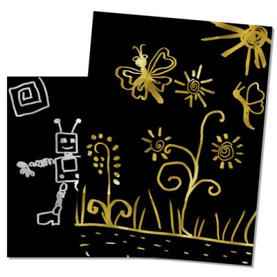 Dessiner Sur Des Cartes A Gratter Or Et Argent En Vacances Cartes A Gratter Sur Tete A Modeler