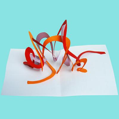 Carte Pop Up Sculpture En Papier Bricolage Papier Tete A Modeler