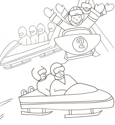 Coloriages bobsleigh et luge