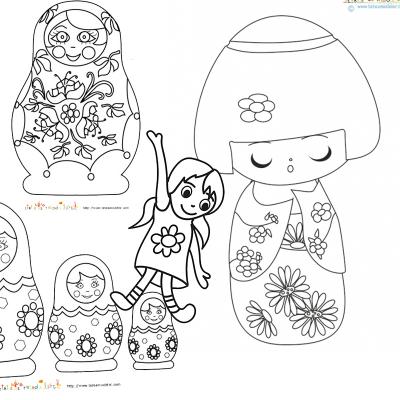 Coloriage de poupées