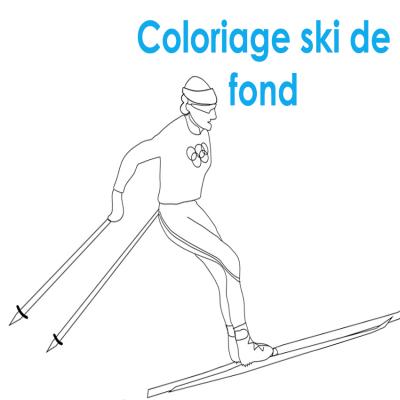 Coloriage ski de fond