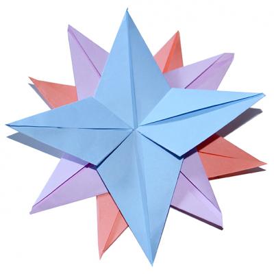Etoile Origami Simple à 12 Branches Origami Tête à Modeler