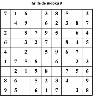 Sudoku Primaire Niveau 2 Grille 9 Tete A Modeler