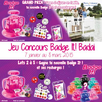 Jeu concours Badge'It! Bandai
