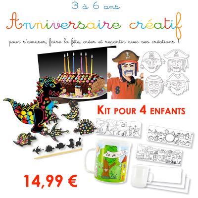 Kit Anniversaire Creatif Pour 4 Enfants De 3 A 6 Ans Kit Anniversaire Enfants