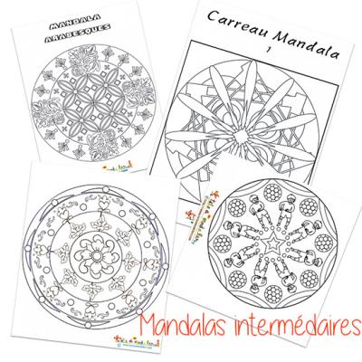 Mandalas de difficulté intermédiaire