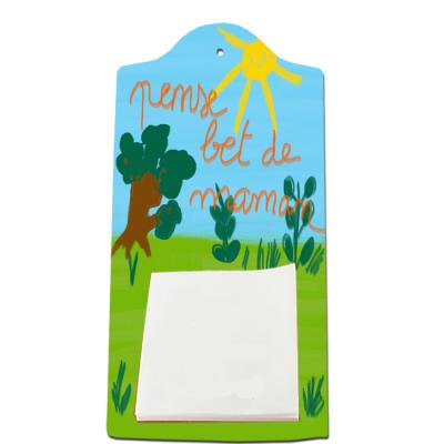 Planchette Memo Decoree Pense Bete Sur Tete A Modeler