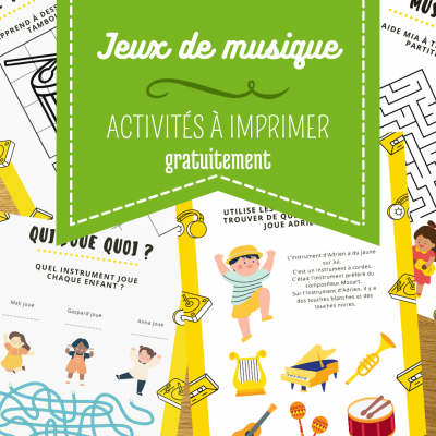 Retrouvez nos jeux et activités à imprimer sur le thème de la musique. Labyrinthes, 7 différences, mots casés : il y en a pour tous les âges.