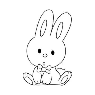 Lapin de Pâques dessin & Coloriage lapin de Pâques avec ...