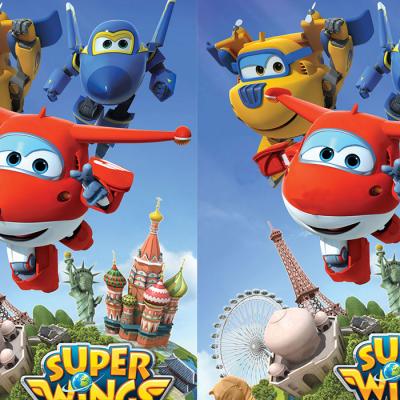 Un cahier d'activités avec des mots cachés, des labyrinthes et des jeux à imprimer gratuitement autour de la série Super Wings