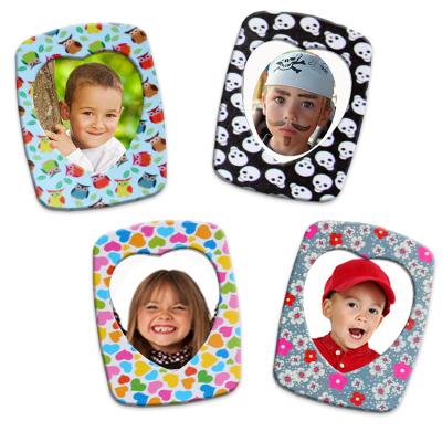Magnets photo décorés de papier fantaisie