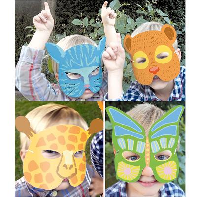 Masques animaux à colorier