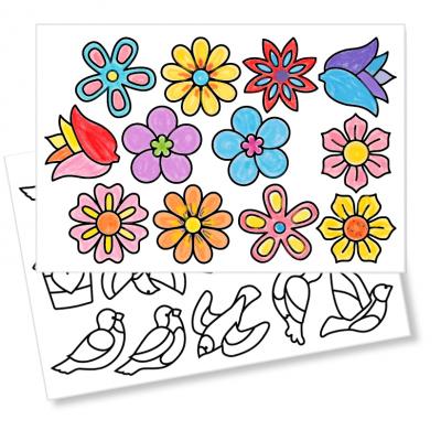 Stickers à colorier pour la décoration